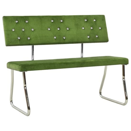 Vidaxl Klop 110 cm svetlo zelen žamet
