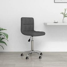 Greatstore Vrtljiv pisarniški stol temno sivo blago