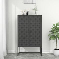 Vidaxl Visoka omarica antracitna 80x35x135 cm jeklo