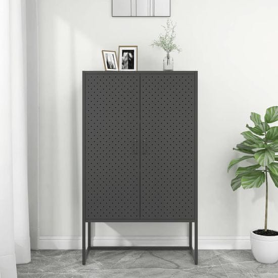Vidaxl Visoka omarica antracitna 80x35x135 cm jeklo