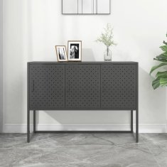 Vidaxl Komoda antracitna 105x35x75 cm jeklo