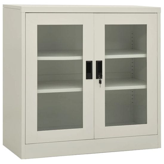 Vidaxl Pisarniška omara svetlo siva 90x40x90 cm jeklo