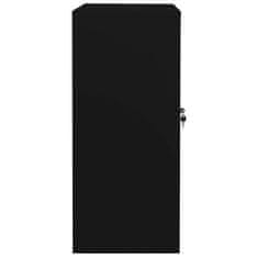 Greatstore Pisarniška omara črna 90x40x90 cm jeklo