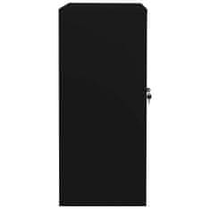 Vidaxl Pisarniška omara črna 90x40x90 cm jeklo