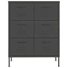 Vidaxl Omarica s predali antracitna 80x35x101,5 cm jeklo