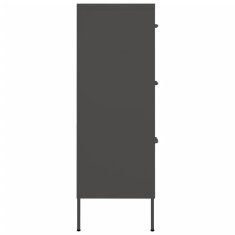 Vidaxl Omarica s predali antracitna 80x35x101,5 cm jeklo