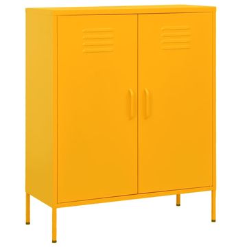 Vidaxl vidaXL Omarica gorčično rumena 80x35x101,5 cm jeklo