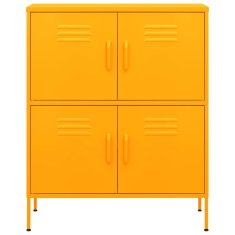 Vidaxl Omara za shranjevanje gorčično rumena 80x35x101,5 cm jeklo