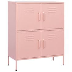 Vidaxl Omara za shranjevanje roza 80x35x101,5 cm jeklo