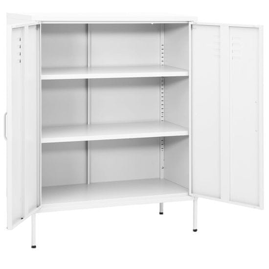 Vidaxl Omara za shranjevanje bela 80x35x101,5 cm jeklo
