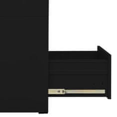 Greatstore Arhivska omarica črna 46x62x102,5 cm jeklo