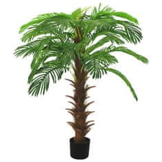 Greatstore Umetna palma cikas z loncem 140 cm zelena