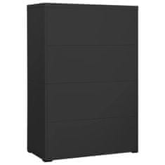 Vidaxl Arhivska omarica antracitna 90x46x134 cm jeklo