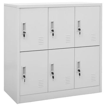 Vidaxl vidaXL Omarica s ključavnico svetlo siva 90x45x92,5 cm jeklo