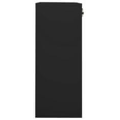 Vidaxl Pisarniška omara črna 90x40x102 cm jeklo