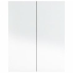 shumee Kopalniška omarica z ogledalom 60x15x75 cm MDF siva