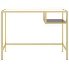 Vidaxl Računalniška miza prozorna 100x36x74 cm kaljeno steklo