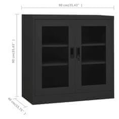 Vidaxl Pisarniška omara antracitna 90x40x90 cm jeklo