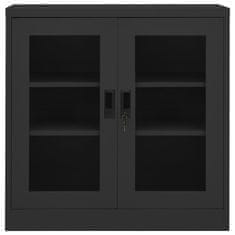 Vidaxl Pisarniška omara antracitna 90x40x90 cm jeklo