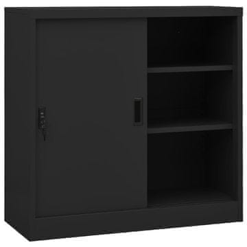 Vidaxl vidaXL Pisarniška omara z drsnimi vrati antracit 90x40x90 cm