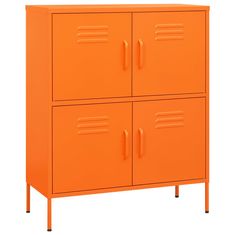 Greatstore Omara za shranjevanje oranžna 80x35x101,5 cm jeklo