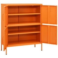 Vidaxl Omara za shranjevanje oranžna 80x35x101,5 cm jeklo
