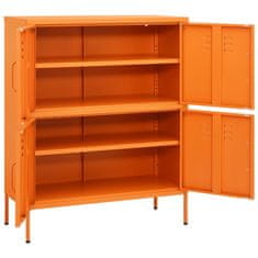 Greatstore Omara za shranjevanje oranžna 80x35x101,5 cm jeklo