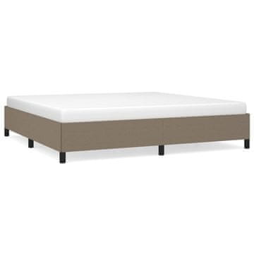Vidaxl Posteljni okvir brez vzmetnice taupe 200x200 cm blago
