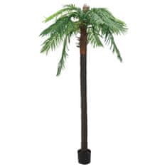 Vidaxl Umetna palma datljevec z loncem 305 cm zelena