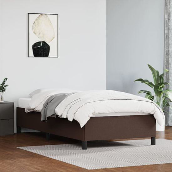 Greatstore Posteljni okvir rjav 90x200 cm umetno usnje