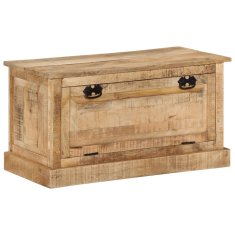 Greatstore Klop s prostorom za shranjevanje 85x40x45 cm trden mangov les