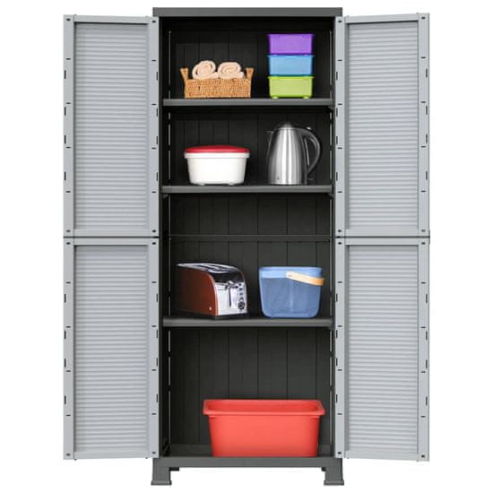 Vidaxl Plastična omarica 68x39x171,5 cm