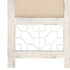 Greatstore 338559 4-Panel Room Divider Cream 140x165 cm Fabric
