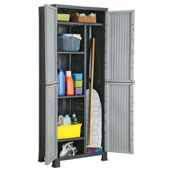 Vidaxl Plastična omarica 68x39x171,5 cm
