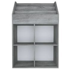 Vidaxl Otroško stojalo za revije beton. sivo 71x30x114 cm iverna pl.