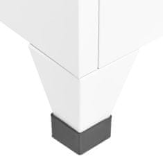 Greatstore Zapiralna omara, bela, 38x45x180 cm, jeklena