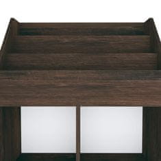 Vidaxl Otroško stojalo za revije dimljeni hrast 71x30x114 cm