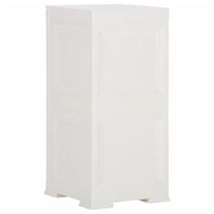 Vidaxl Plastična omarica 40x43x85,5 cm izgled lesa bela