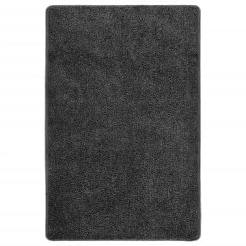 Vidaxl Košata preproga temno siva 200x290 cm nedrseča