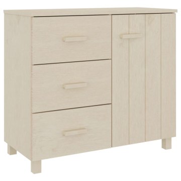 Vidaxl Komoda HAMAR medeno rjava 90x40x80 cm trdna borovina