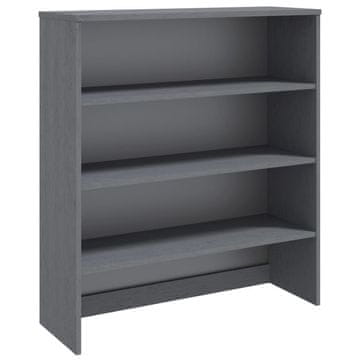 Vidaxl Zgornja omarica HAMAR temno siva 90x30x100 cm trdna borovina