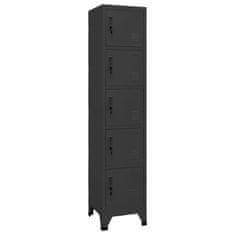 Vidaxl Omara s ključavnico antracitna 38x40x180 cm jeklo