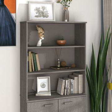 Vidaxl vidaXL HAMAR Raztegljiva enota svetlo siva 85x35x100 cm masivni borov les