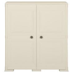 Vidaxl Plastična omarica 79x43x85,5 cm izgled lesa krem