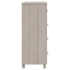 Vidaxl Komoda HAMAR bela 79x40x103,5 cm trdna borovina