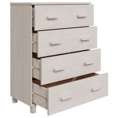 Vidaxl Komoda HAMAR bela 79x40x103,5 cm trdna borovina