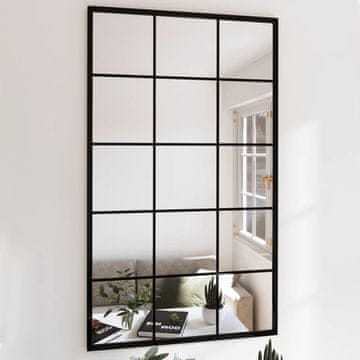 Vidaxl vidaXL Stenska ogledala, 4 kosi, črn okvir, 100 x 60 cm, kovina