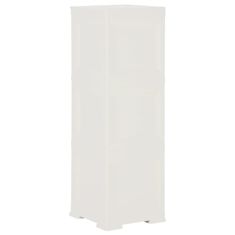 Vidaxl Plastična omarica 40x43x125 cm izgled lesa bela