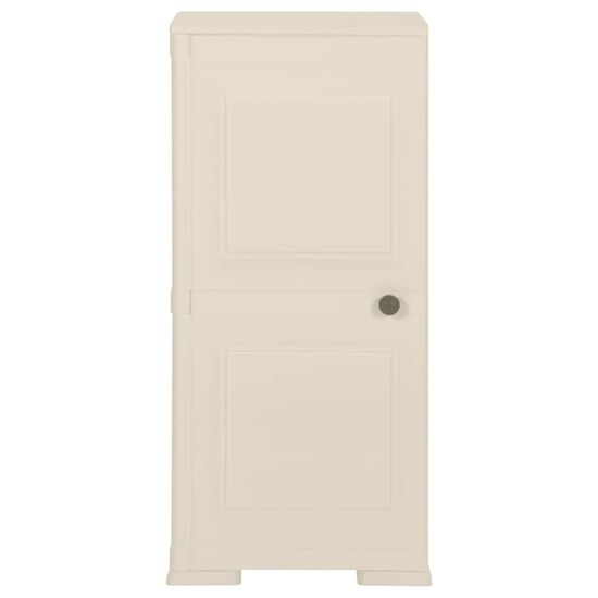 Vidaxl Plastična omarica 40x43x85,5 cm izgled lesa krem