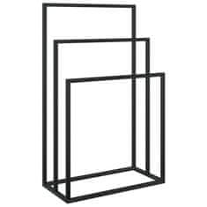 Vidaxl Prostostoječe stojalo za brisače črno 48x24x79 cm železo
